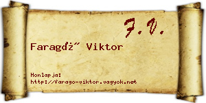 Faragó Viktor névjegykártya