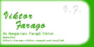 viktor farago business card