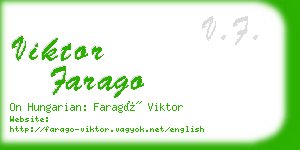 viktor farago business card